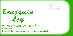 benjamin ley business card